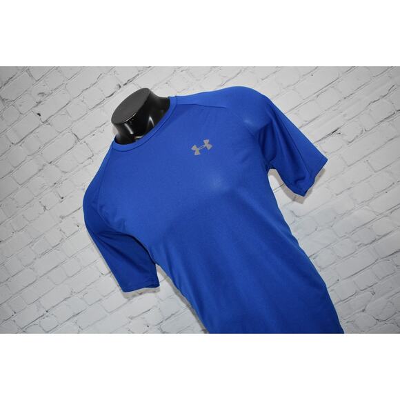 Under Armour Gym Shirt Tech Tee Mens Size XL Blue HeatGear Performance - Picture 3 of 6